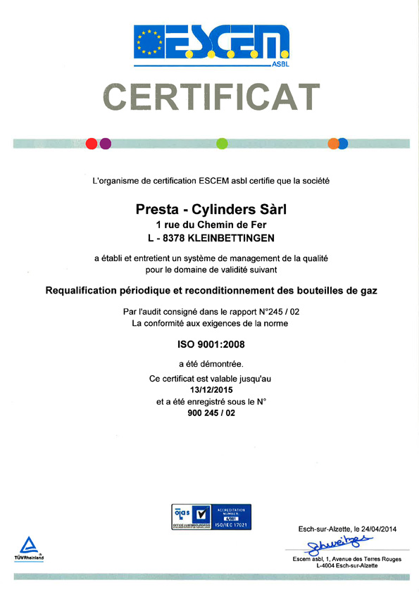 Certificat ESCEM
